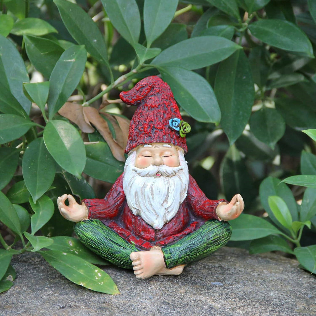 Zen Garden Meditating Yoga Solar Gnome Statue | Outdoor > Outdoor Decor > Garden Statues | Wiccan Center