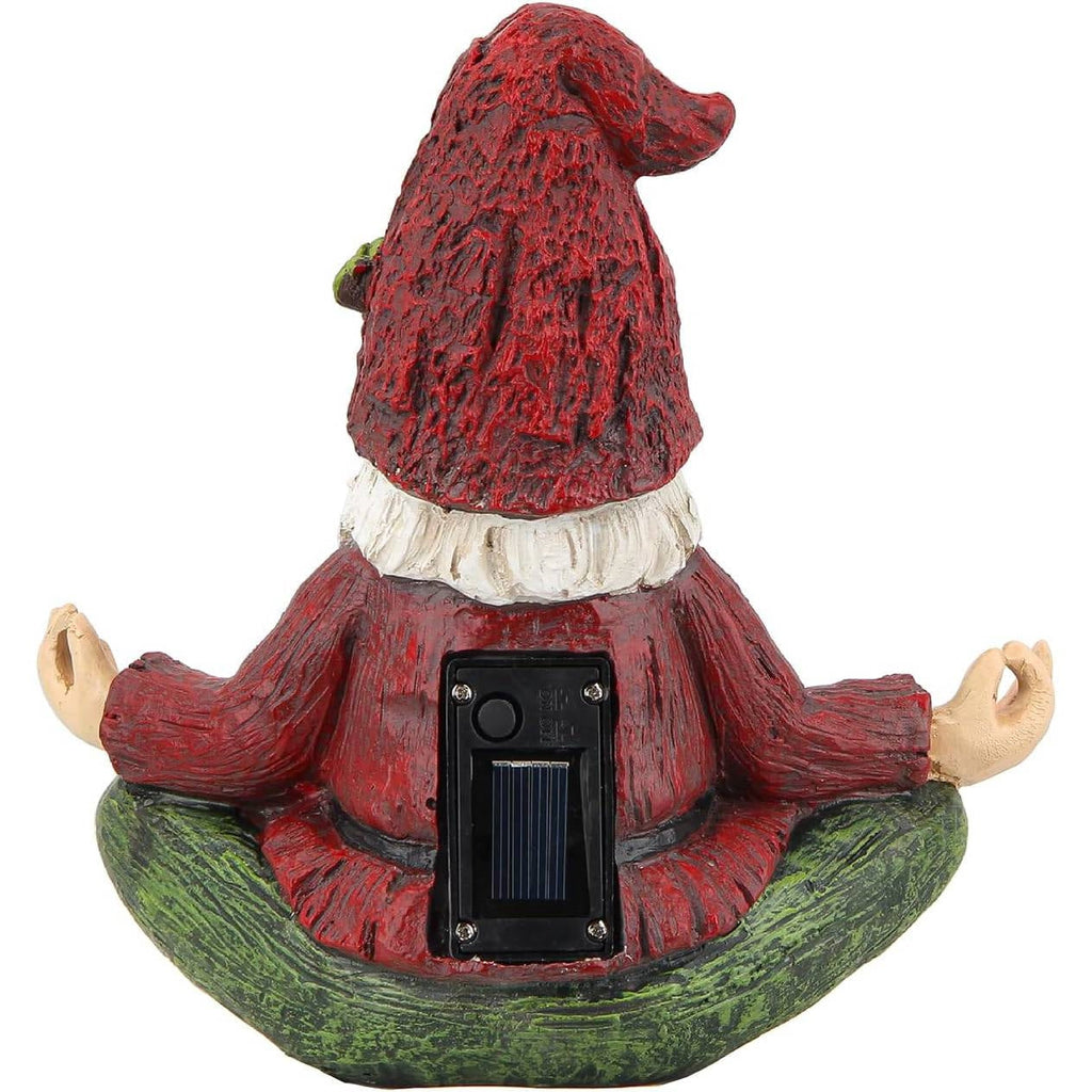 Zen Garden Meditating Yoga Solar Gnome Statue | Outdoor > Outdoor Decor > Garden Statues | Wiccan Center