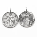 Zodiac Aquarius Moon Silver Necklace