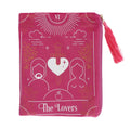The Lovers Pink Velvet Zippered Tarot Card Bag | Tarot Bags | Wiccan Center