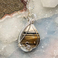 Zebra Jasper Wire Wrap Pendant | Wire Wraps | Wiccan Center
