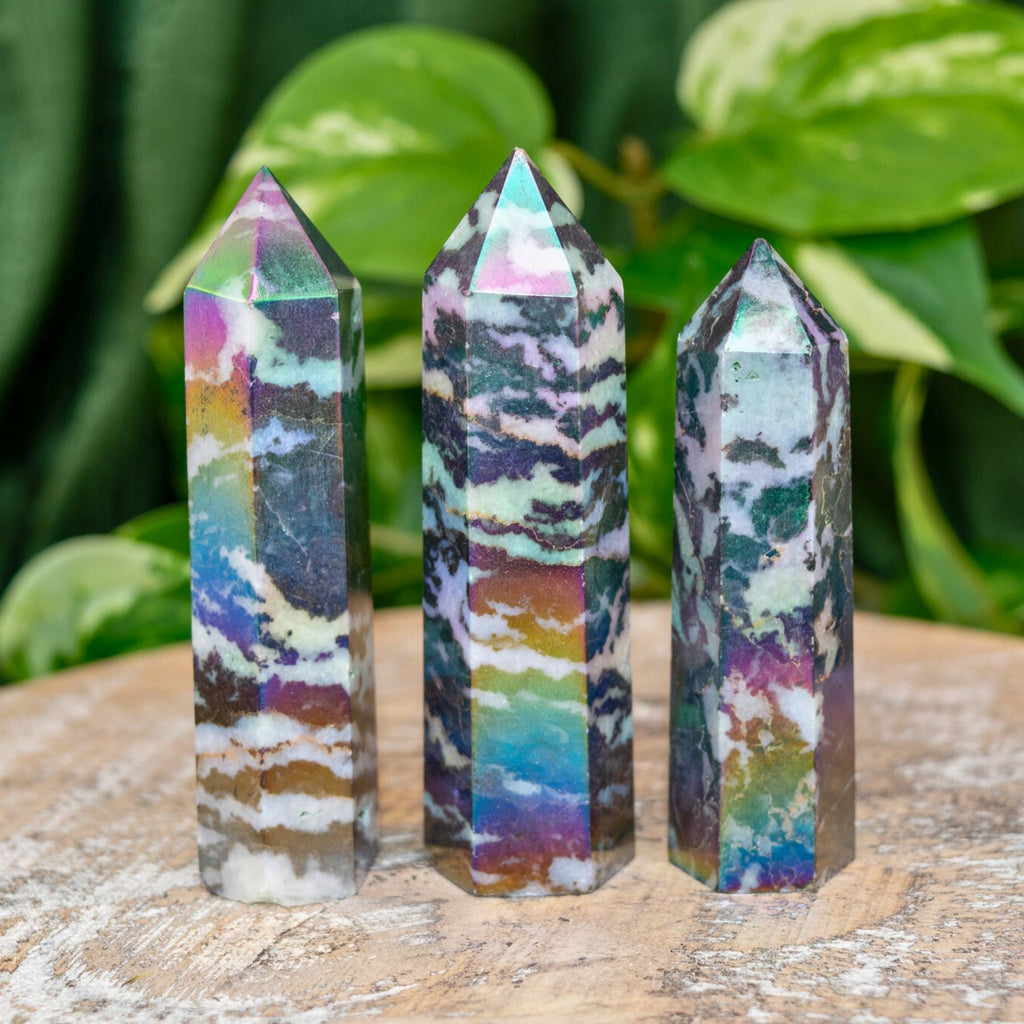 Black Zebra Jasper Aura Tower | Religious Items | Wiccan Center