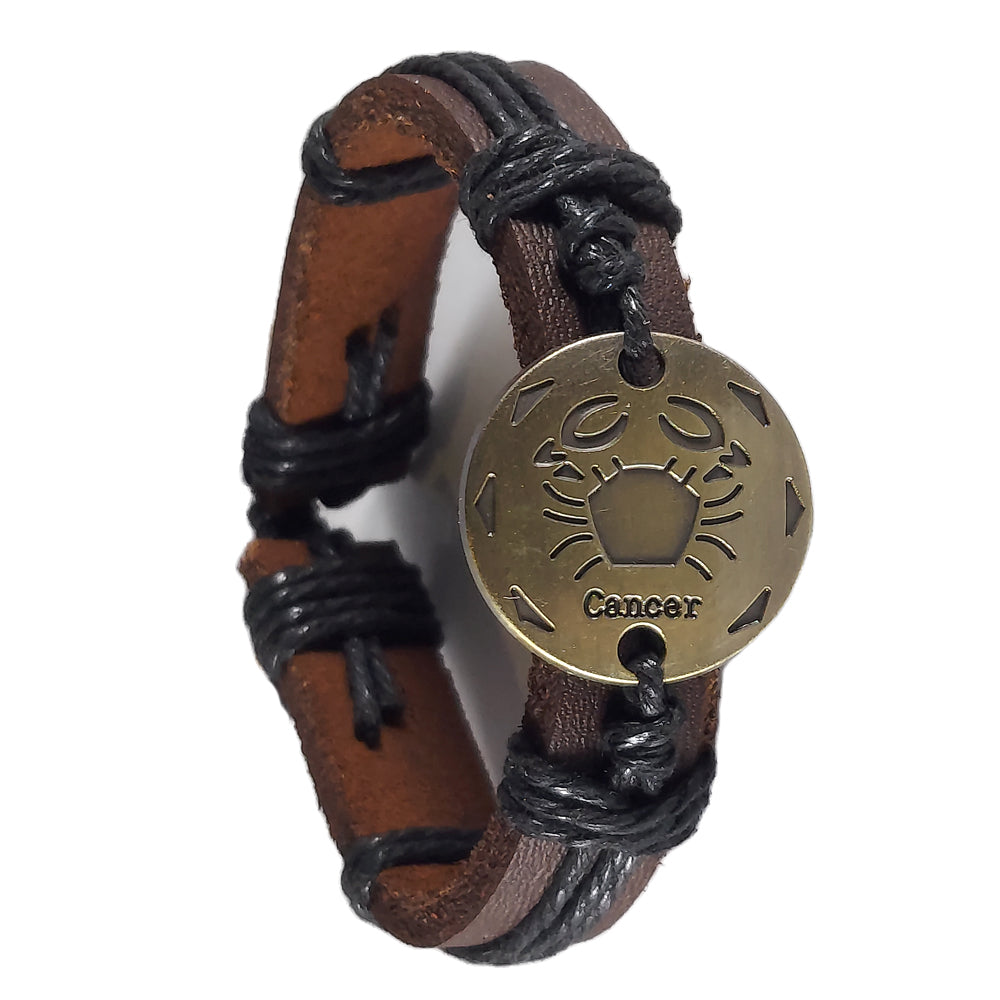 Leather Bracelets with Zodiac Signs | Bracelet | Wiccan Center