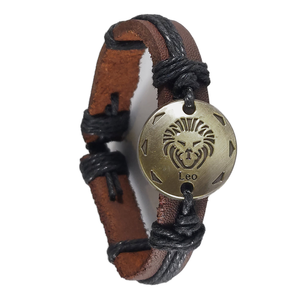 Leather Bracelets with Zodiac Signs | Bracelet | Wiccan Center