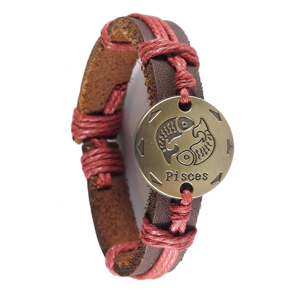 Leather Bracelets with Zodiac Signs | Bracelet | Wiccan Center
