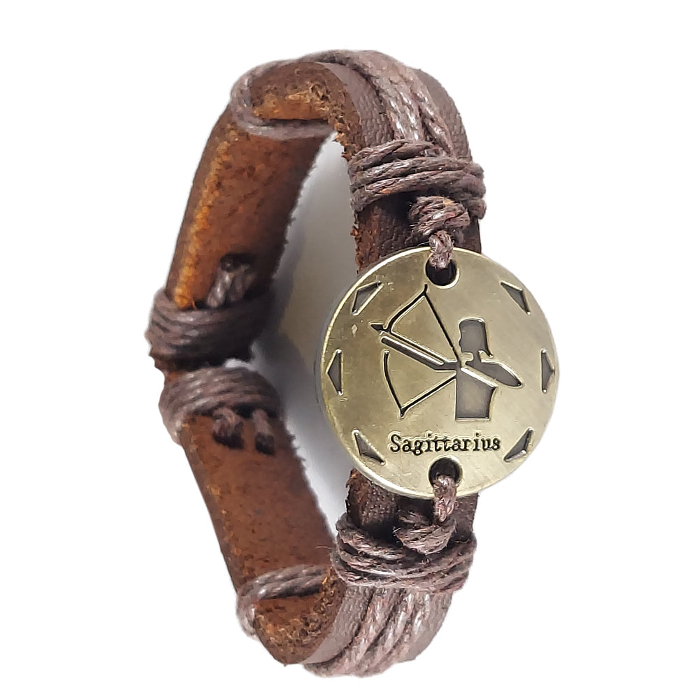 Leather Bracelets with Zodiac Signs | Bracelet | Wiccan Center