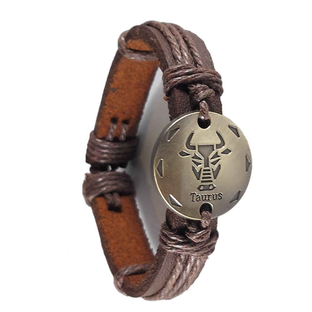 Leather Bracelets with Zodiac Signs | Bracelet | Wiccan Center