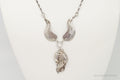 Vintage Native America F Handmade Feathers Design Sterling Silver Necklace | Jewelry > Necklaces > Pendants | Wiccan Center