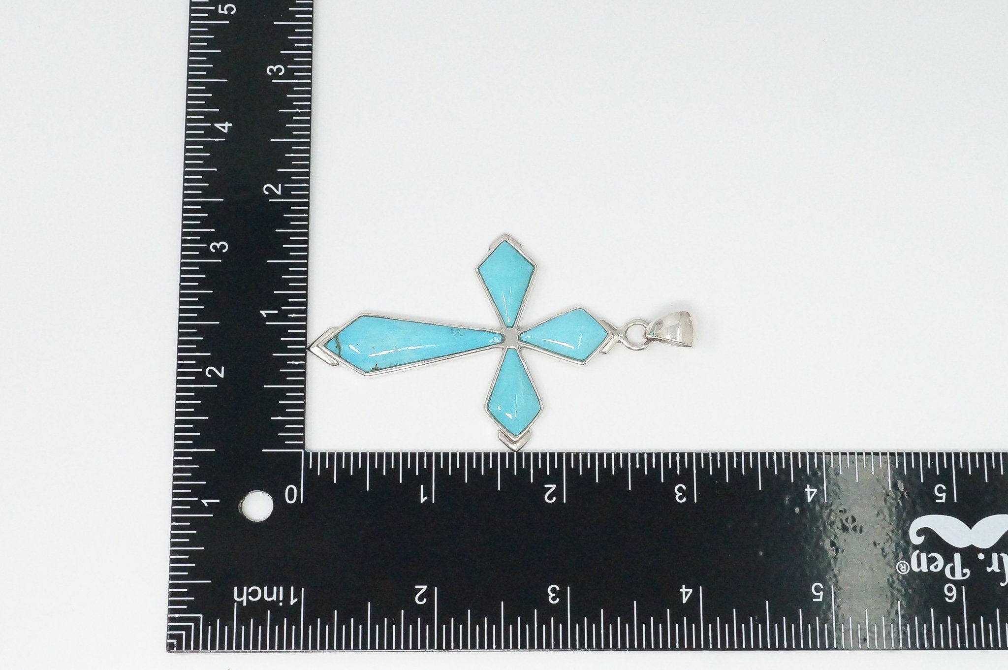 Large Designer SX Turquoise Sterling Silver Southwestern Necklace Pendant | Jewelry > Necklaces > Pendants | Wiccan Center
