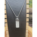 Hexagon Selenite Crystal Necklace - 18in Stainless Steel Chain | CrystalCloud Company
