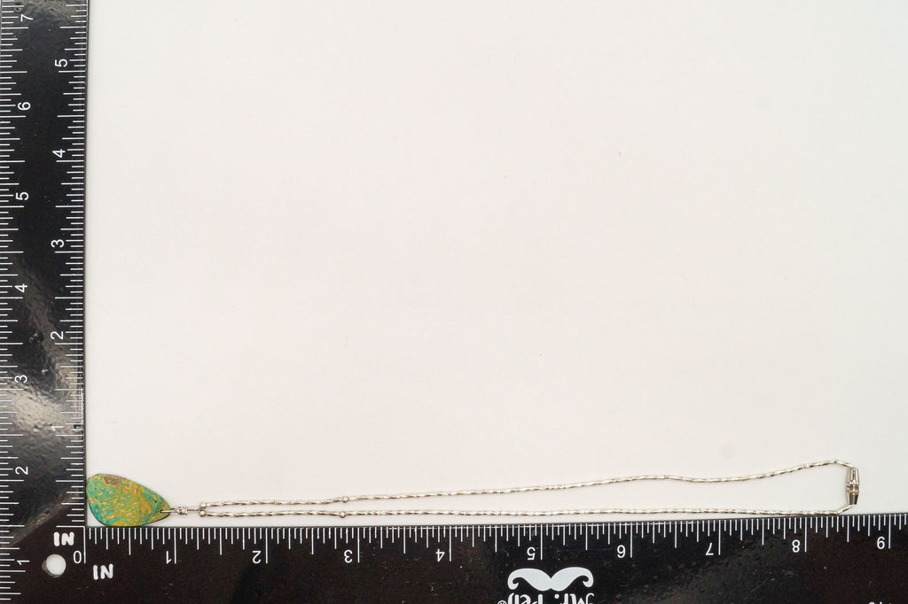 Vintage Handmade Native American Turquoise Silver Bead Necklace | Jewelry > Necklaces > Pendants | Wiccan Center