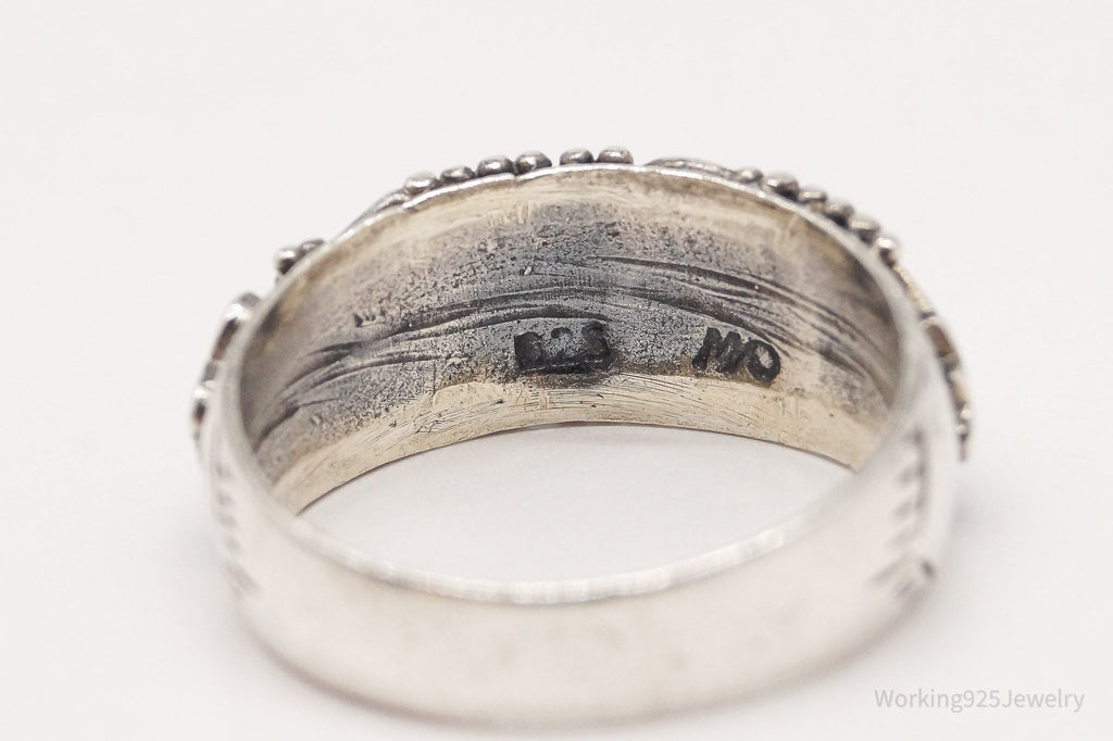 Vintage Leaves Sterling Silver Band Ring - Size 6.5 | Jewelry > Rings | Wiccan Center