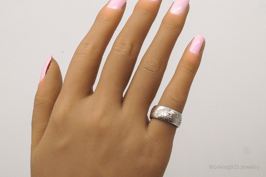 Vintage 1958 Washington Quarter Coin Silver Ring - Size 4.25 | Jewelry > Rings | Wiccan Center