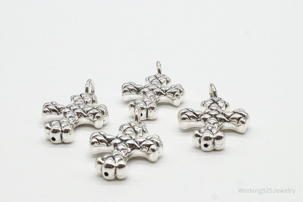 Vintage Puffy Hollow Cross Sterling Silver Pendants | Jewelry > Necklaces > Pendants | Wiccan Center