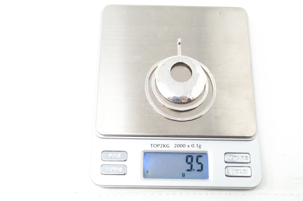 Retired Silpada Hammered Rings Sterling Silver Necklace Pendant | Jewelry > Necklaces > Pendants | Wiccan Center