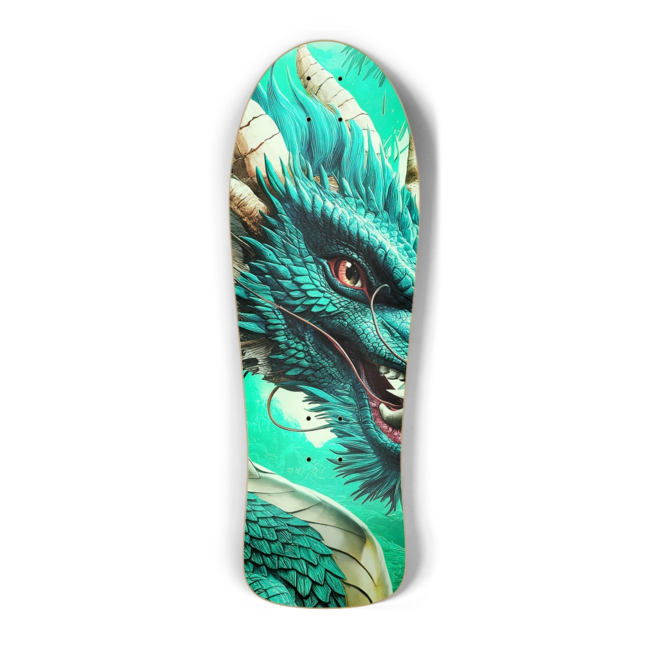 Custom Green Dragon Skateboard – Personalized Maple Deck | Skateboard | Wiccan Center