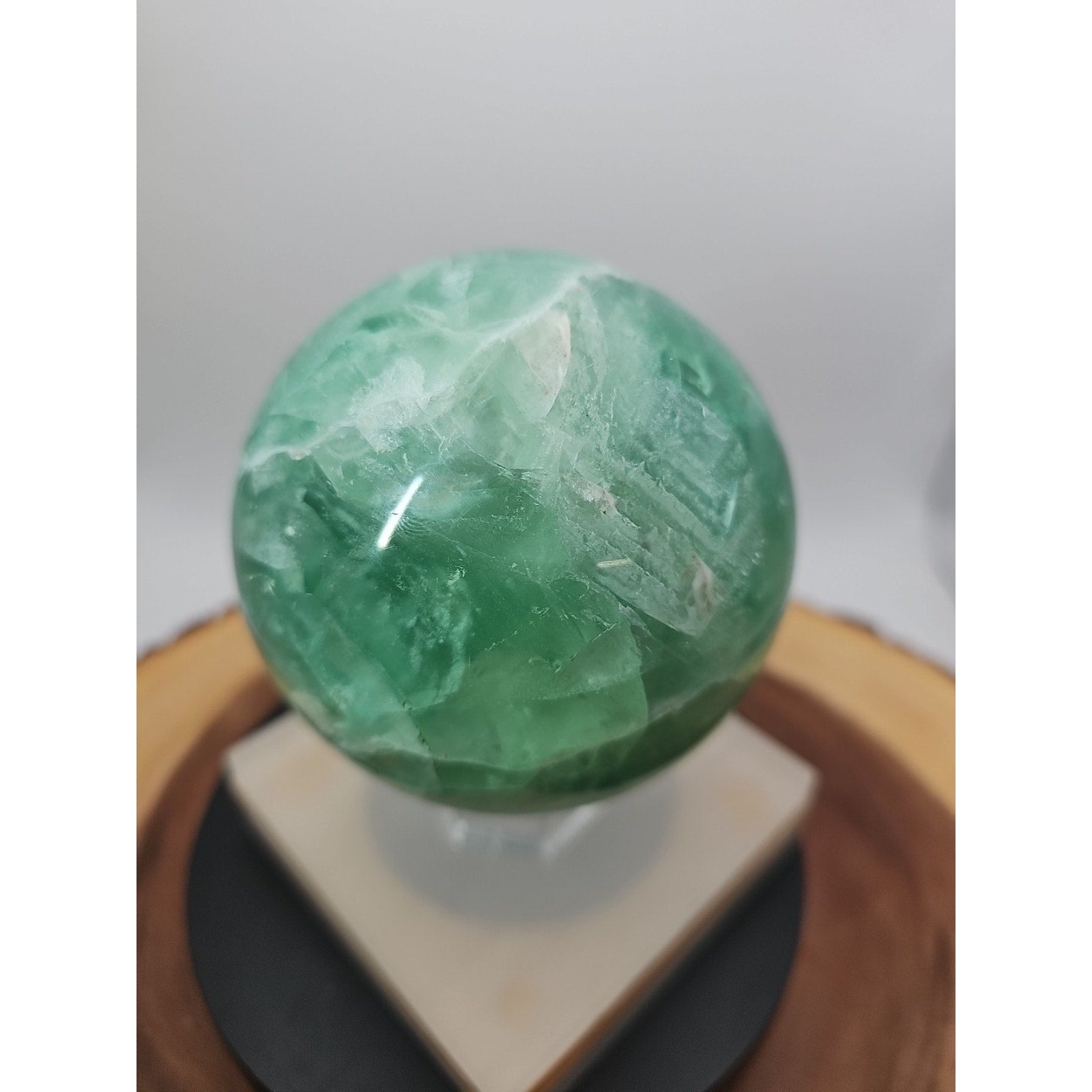2.84Natural Rainbow Fluorite Quartz Crystal Sphere Ball Polished Healing | Crystal Spheres & Eggs | Wiccan Center