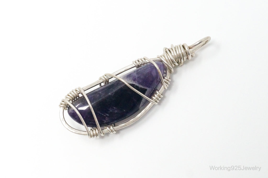 Vintage Large Amethyst Sterling Silver Necklace Pendant | Jewelry > Necklaces > Pendants | Wiccan Center
