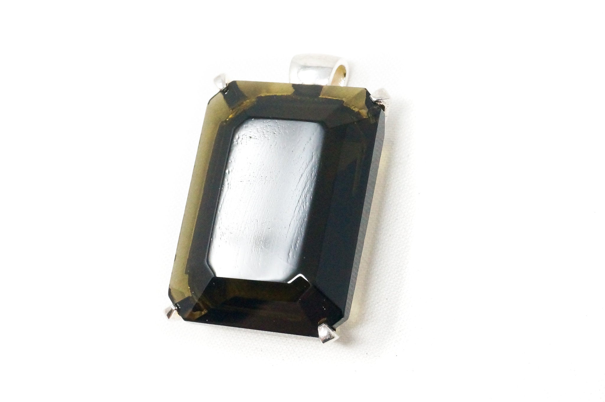 Vintage Large Designer Kendra Scott Glass Sterling Silver Necklace Pendant | Jewelry > Necklaces > Pendants | Wiccan Center