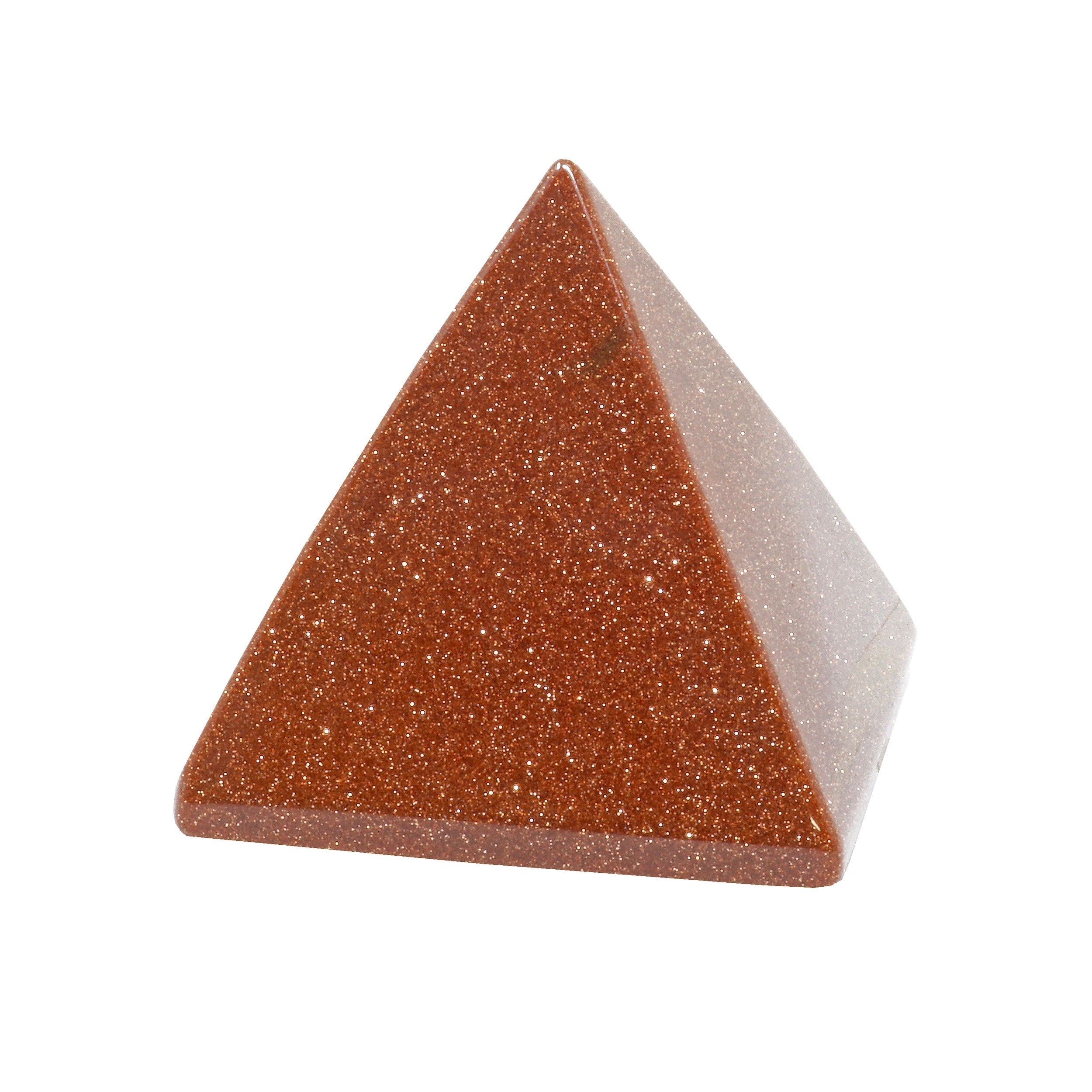 Red Goldstone Pyramid 50mm | Crystals & Minerals > Figurines | Wiccan Center