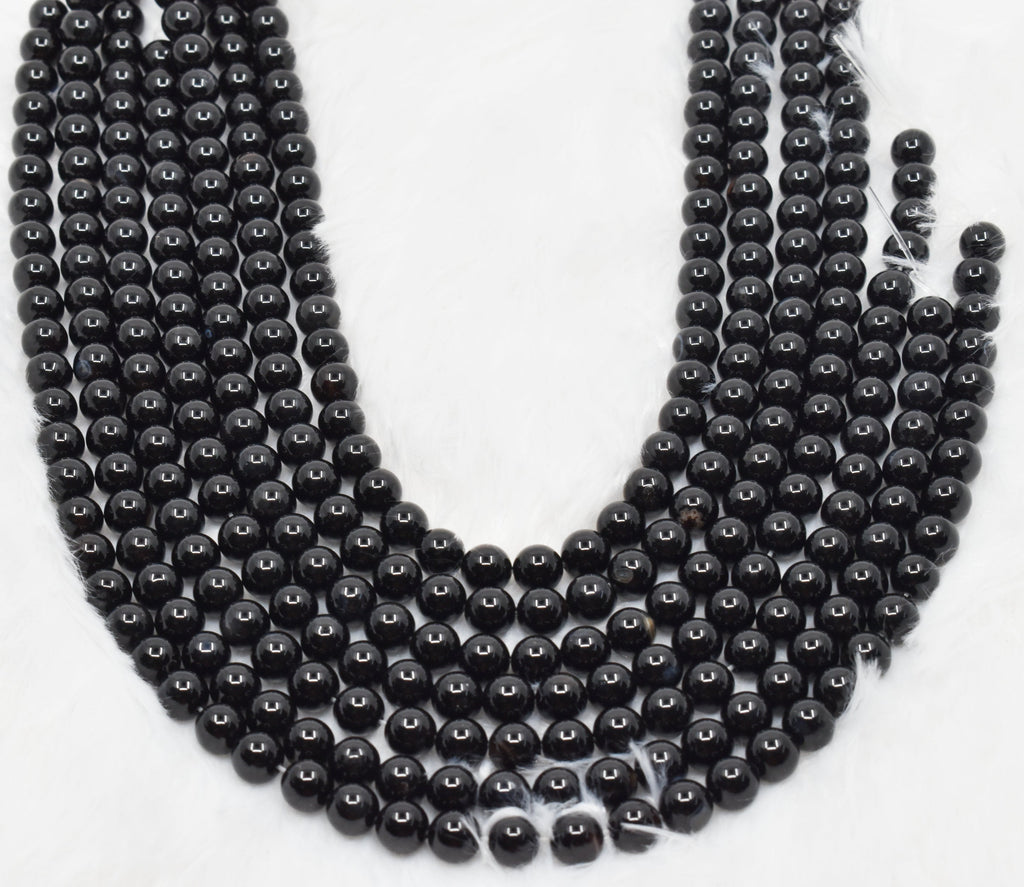 Black Onyx Beads, Natural Crystal Round Beads 4mm to 16mm | Beads | Wiccan Center