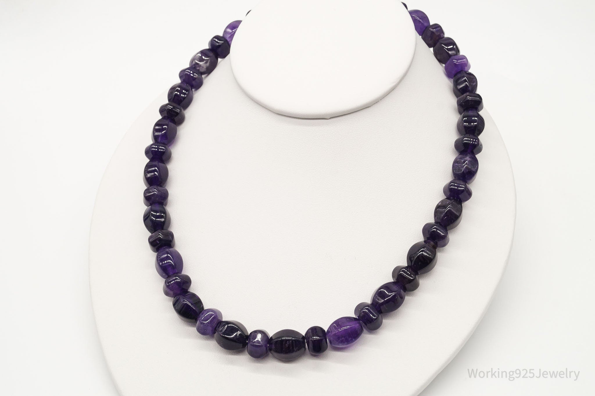 Vintage Desert Rose Trading Amethyst Bead Sterling Silver Necklace 20" | Jewelry > Necklaces > Pendants | Wiccan Center
