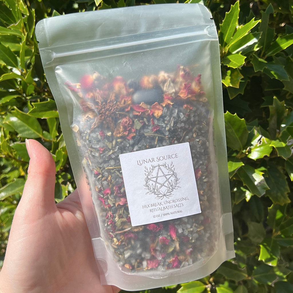 Hex Remover Curse Break Uncrossing Ritual Bath Salts Soak Spiritual Fiery Wall of Protection Cord Cutting Witchcraft Banishing Jinx Reversal | | Wiccan Center