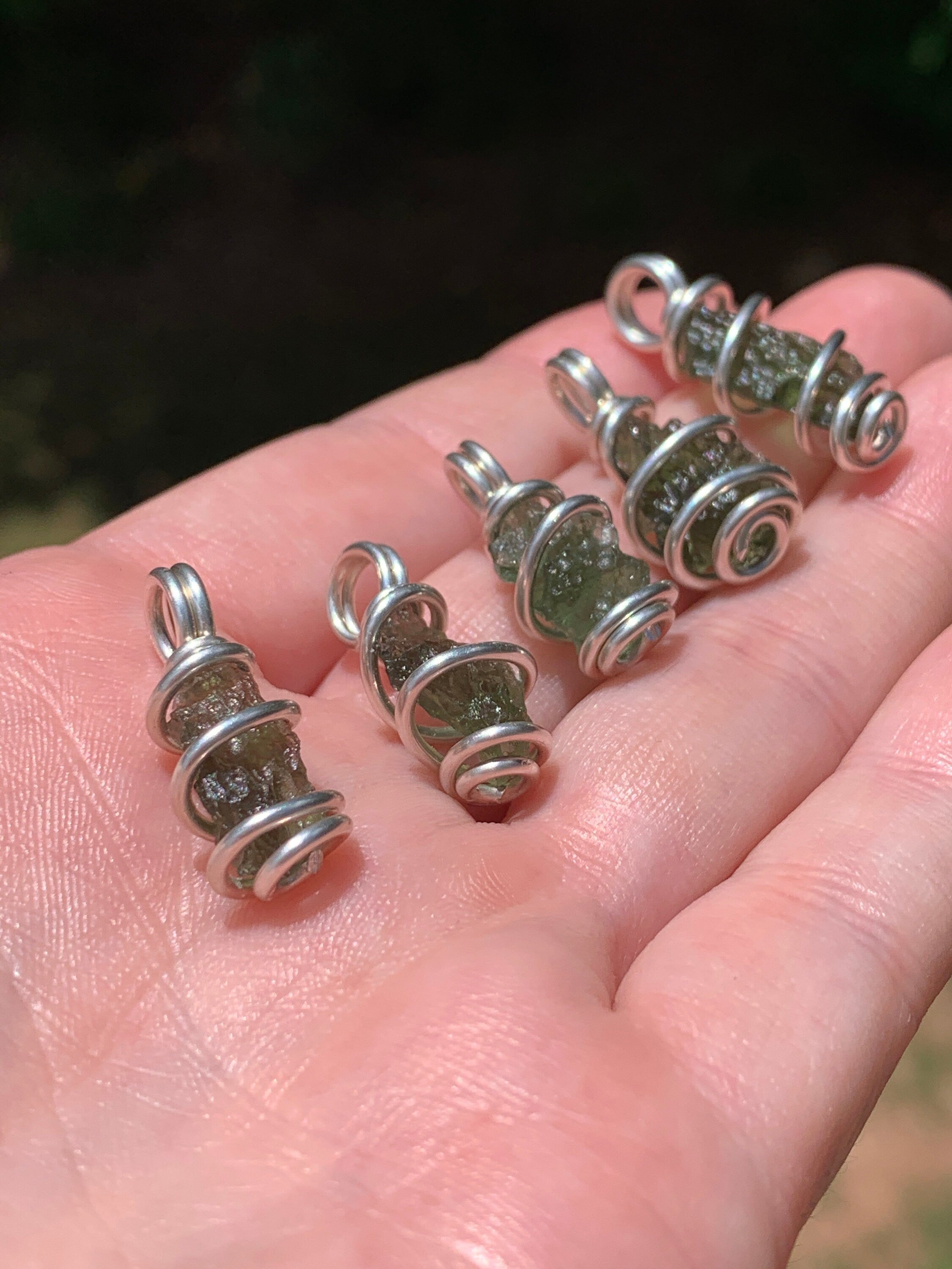 Moldavite Pendant | Genuine Natural Raw Meteorite Tektite | Synergy 12 | Moldavite Jewelry | Moldavite Necklace The Stone of Transformation | | Wiccan Center