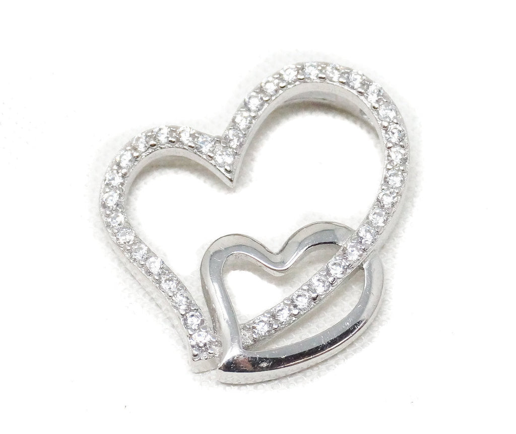 Vintage Open Hearts Collection CZ Sterling Silver Necklace Pendant | Jewelry > Necklaces > Pendants | Wiccan Center