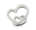 Vintage Open Hearts Collection CZ Sterling Silver Necklace Pendant | Jewelry > Necklaces > Pendants | Wiccan Center