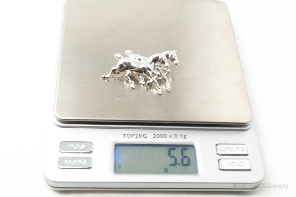 Vintage Designer Carl Art Horse Lover Sterling Silver Brooch Pin | Jewelry > Necklaces > Pendants | Wiccan Center