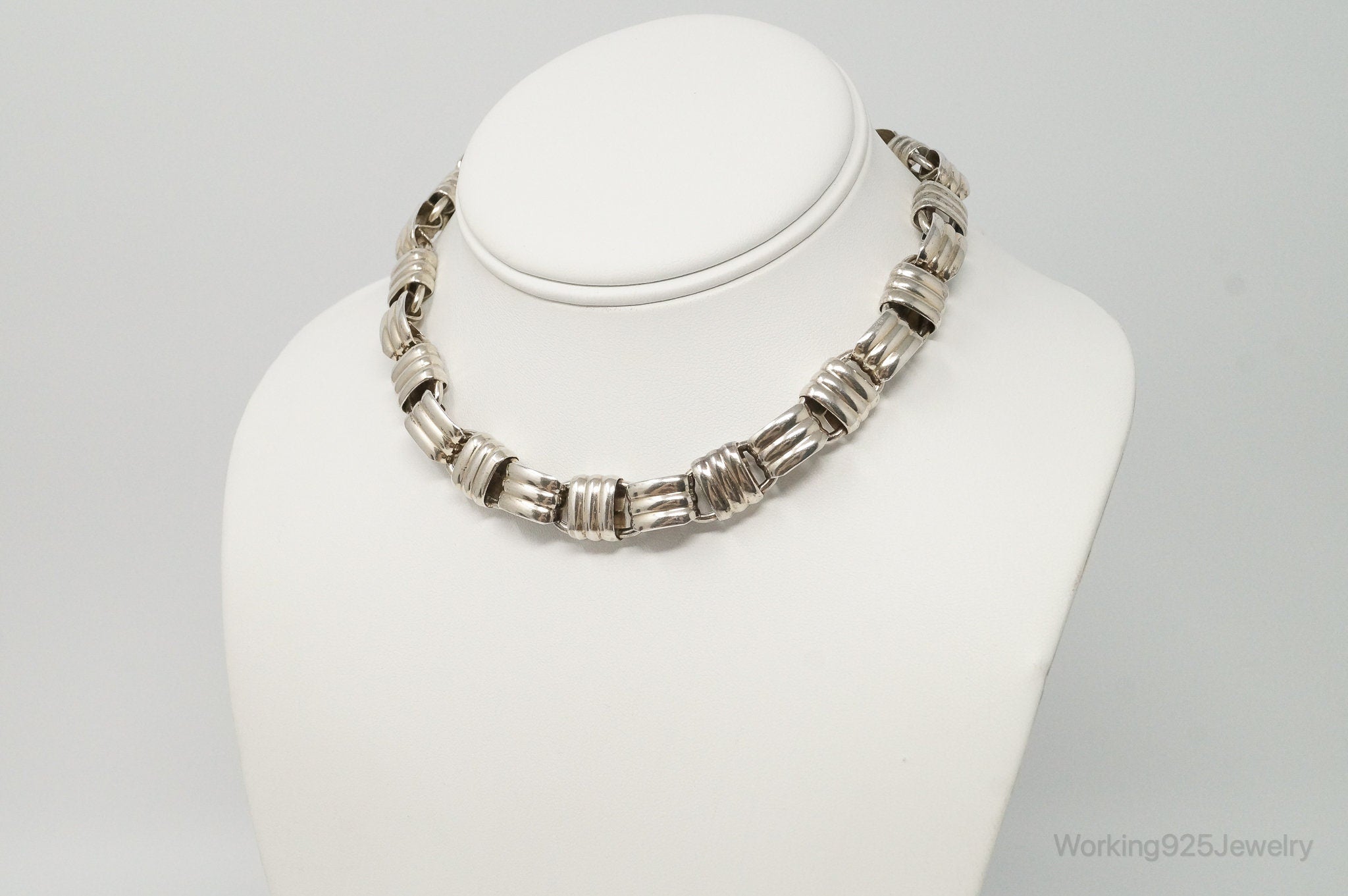Vintage Designer Napier Sterling Silver Link Necklace | Jewelry > Necklaces > Pendants | Wiccan Center