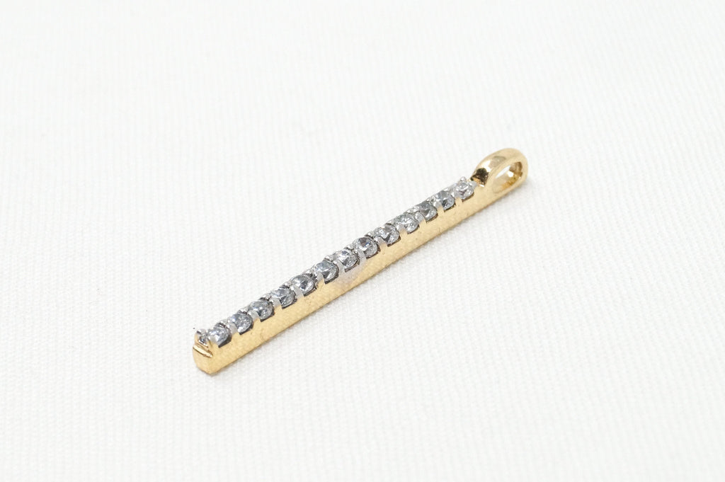 Vintage Designer Gold Vermeil Cubic Zirconia Sterling Silver Necklace Pendant | Jewelry > Necklaces > Pendants | Wiccan Center