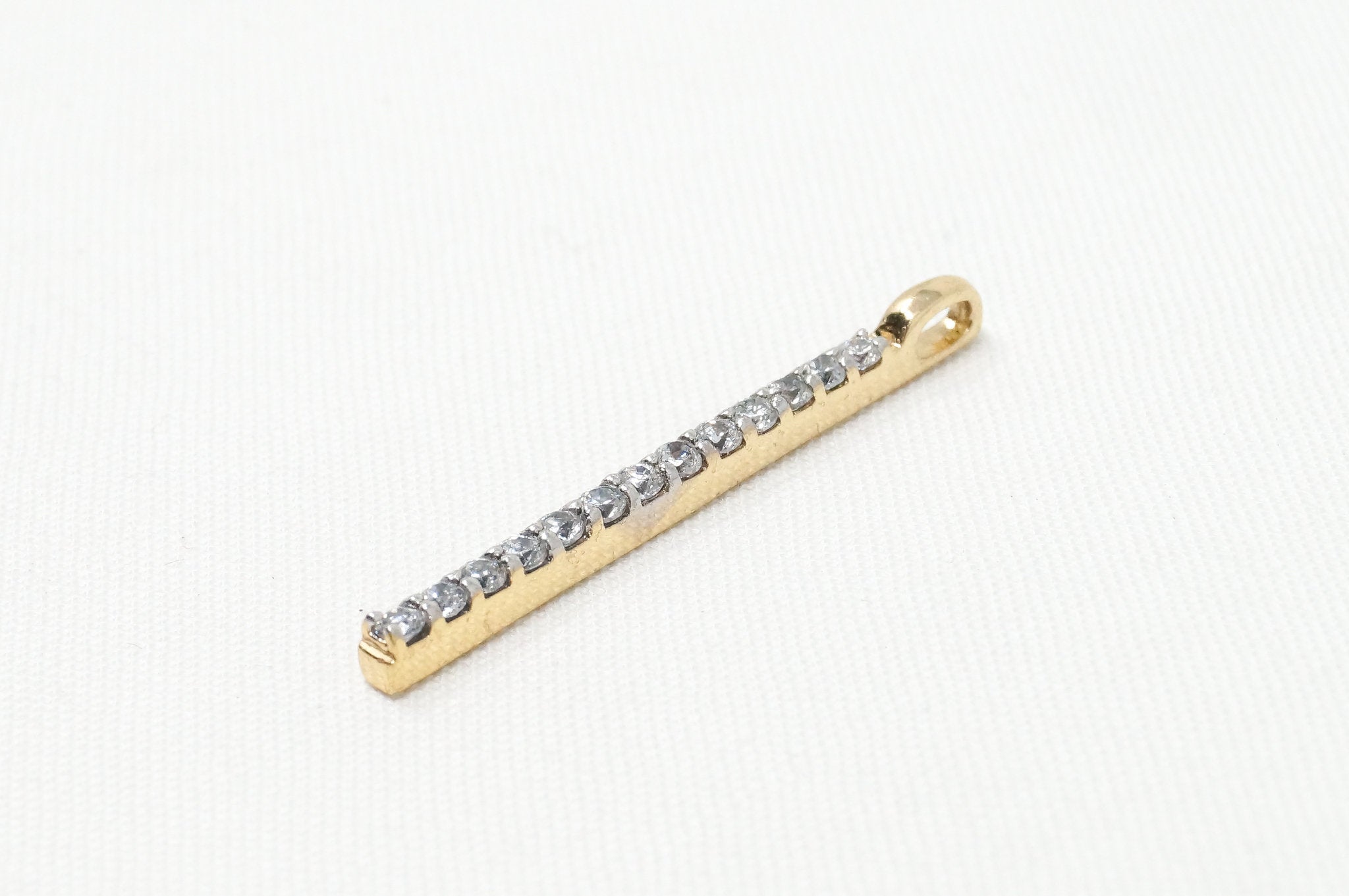 Vintage Designer Gold Vermeil Cubic Zirconia Sterling Silver Necklace Pendant | Jewelry > Necklaces > Pendants | Wiccan Center
