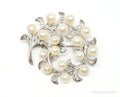 Large Antique Faux Pearl Sterling Silver Brooch Pin | Jewelry > Brooches, Pins & Clips | Wiccan Center