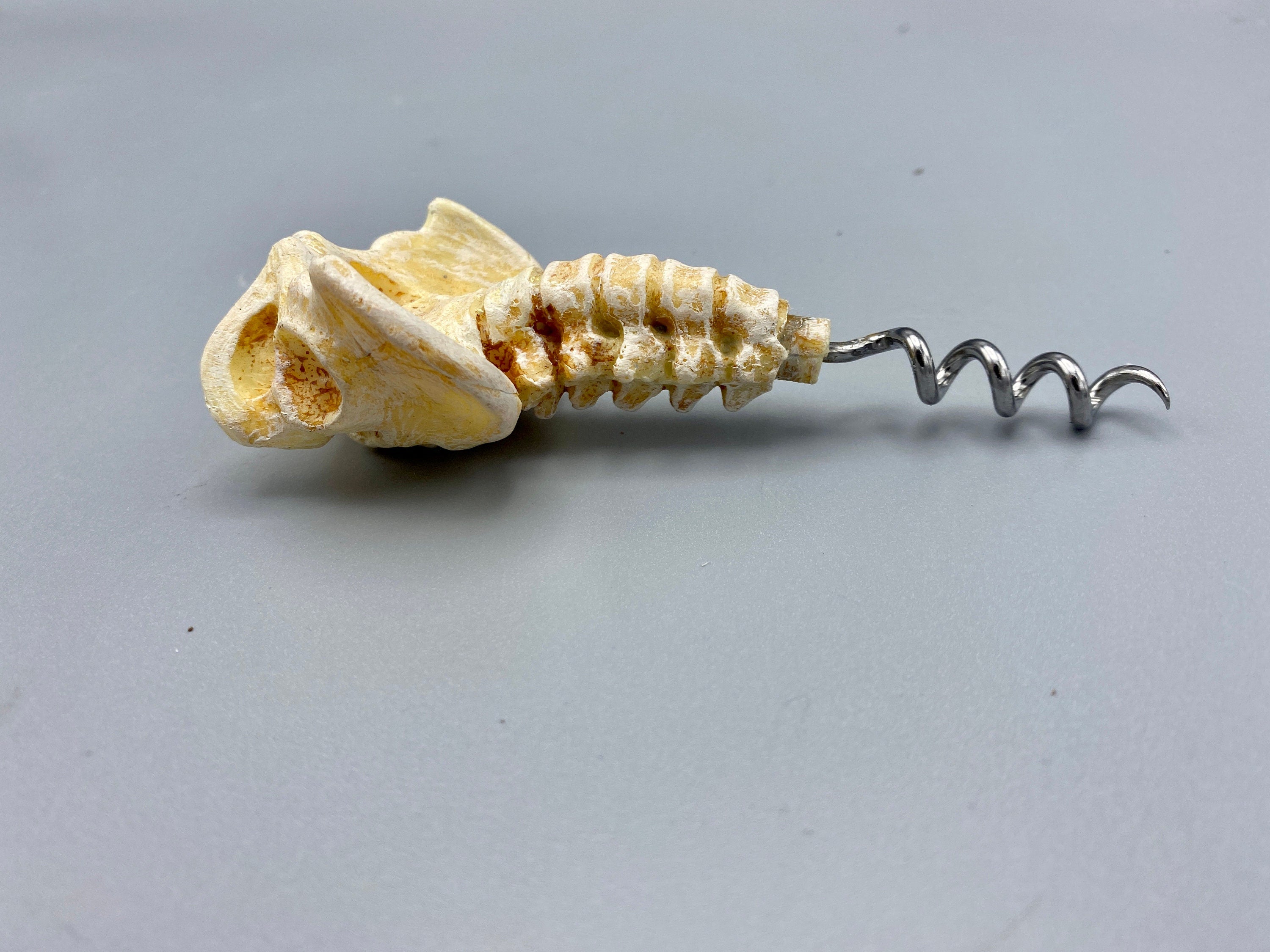 Spine and Pelvis Corkscrew, Hand Painted Resin | Gothic Medical Decor, Anatomy Spinal Cork Screw |Fantasy Gothic Wine and Barware Gift