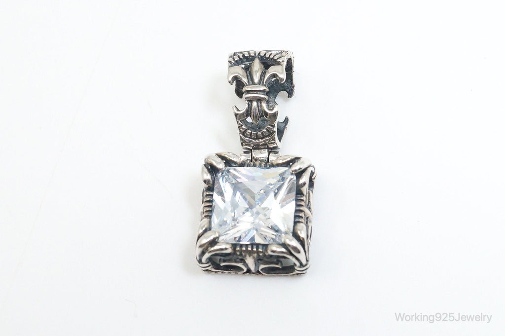 Vintage Designer Silpada "Uptown" CZ Sterling Silver Scroll Necklace Pendant | Jewelry > Necklaces > Pendants | Wiccan Center