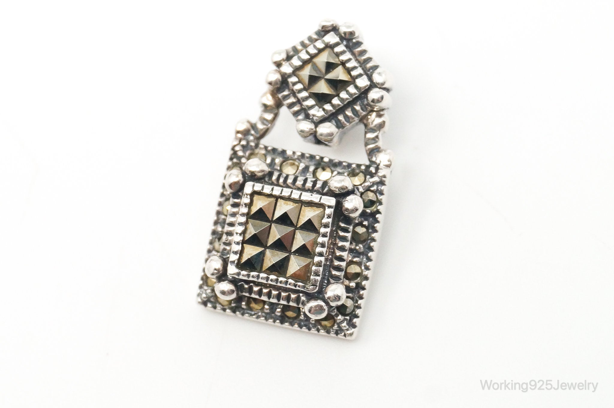 Vintage Judith Jack Marcasite Art Deco Sterling Silver Pendant | Jewelry > Necklaces > Pendants | Wiccan Center