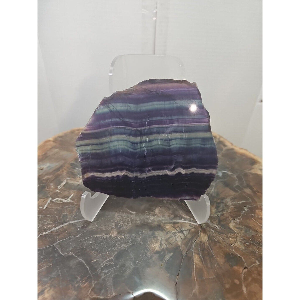 380G Natural beautiful Rainbow Fluorite Crystal flake original stone specimen | Mineral Specimens | Wiccan Center