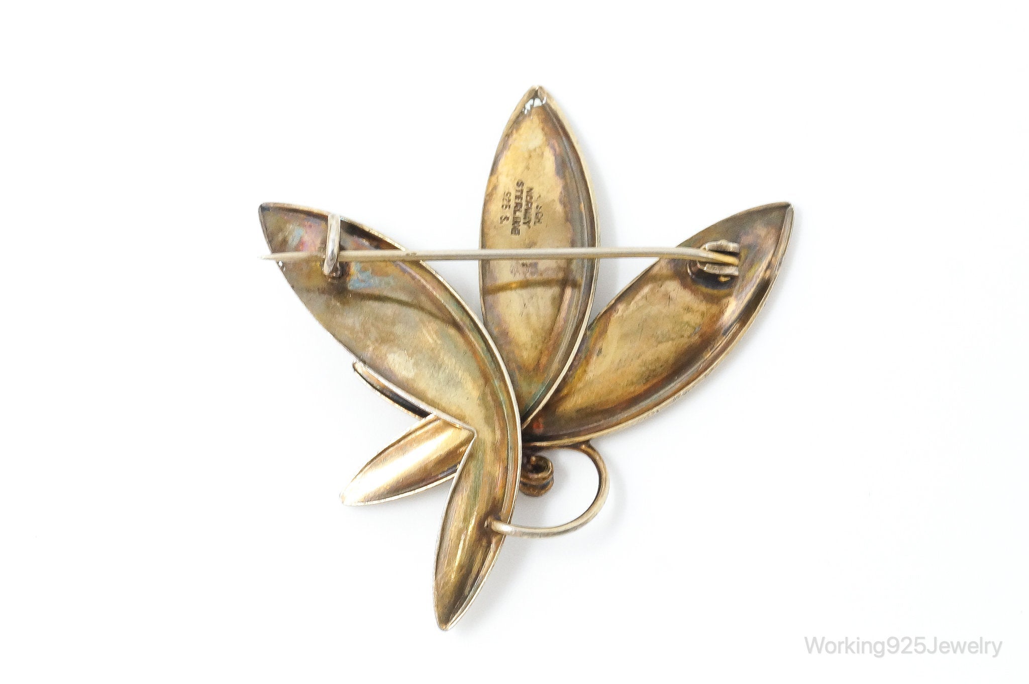 VTG Norway Albert Scharning Enamel Gold Wash Sterling Silver Pin Brooch | Jewelry > Brooches, Pins & Clips | Wiccan Center