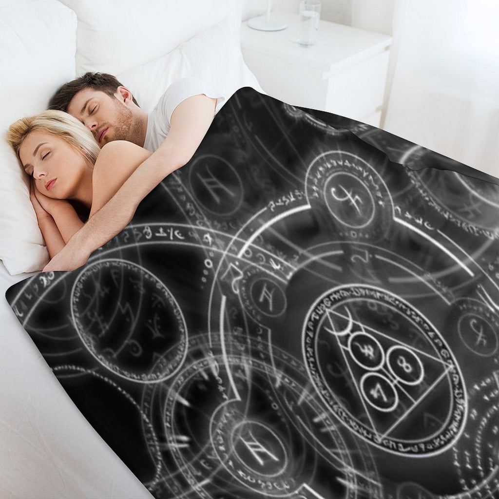 Viking Runes Travel-friendly Throw Blanket