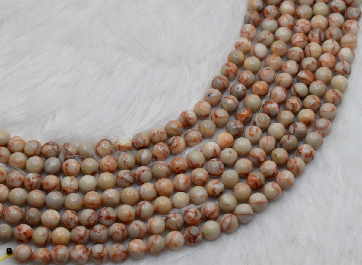 Red Picasso Jasper Beads, Natural Round Crystal Beads 6mm to 10mm | | Wiccan Center