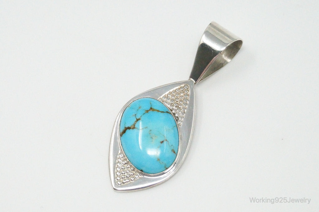 Vintage Desert Rose Trading Co Large Turquoise Sterling Silver Pendant | Jewelry > Necklaces > Pendants | Wiccan Center