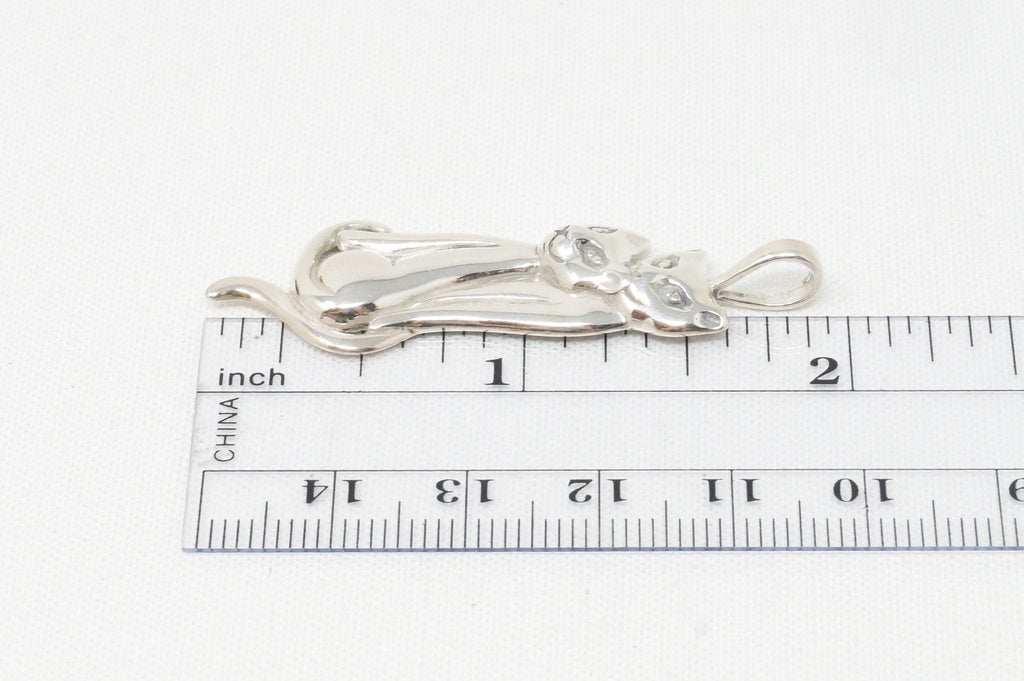 Vintage Designer KABANA Kittens Cats Sterling Silver Necklace Pendant | Jewelry > Necklaces > Pendants | Wiccan Center