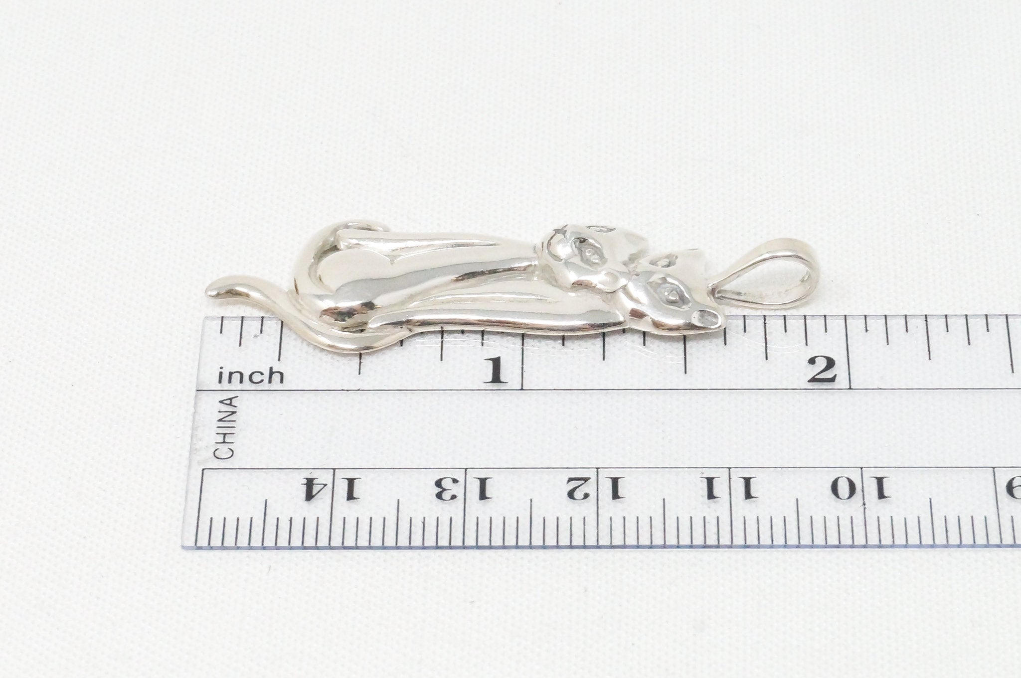 Vintage Designer KABANA Kittens Cats Sterling Silver Necklace Pendant | Jewelry > Necklaces > Pendants | Wiccan Center
