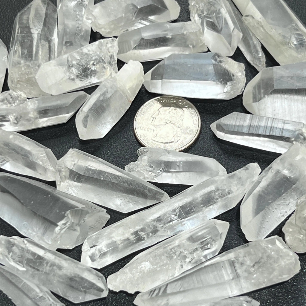 Lemurian Clear Quartz Crystal Points (By The 3 Pc or 1 LB) Rough Raw Gemstone Decor Wholesale | Home & Living > Home Decor > Home Accents > Rocks & Geodes | Wiccan Center