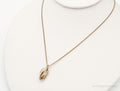 Vintage Mexico Designer Coffee Bean Gold Vermeil Sterling Silver Necklace 16" | Jewelry > Necklaces > Pendants | Wiccan Center