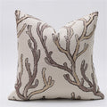 Asian Bamboo Leaf Embroidered Cushion (Cover or with Insert)