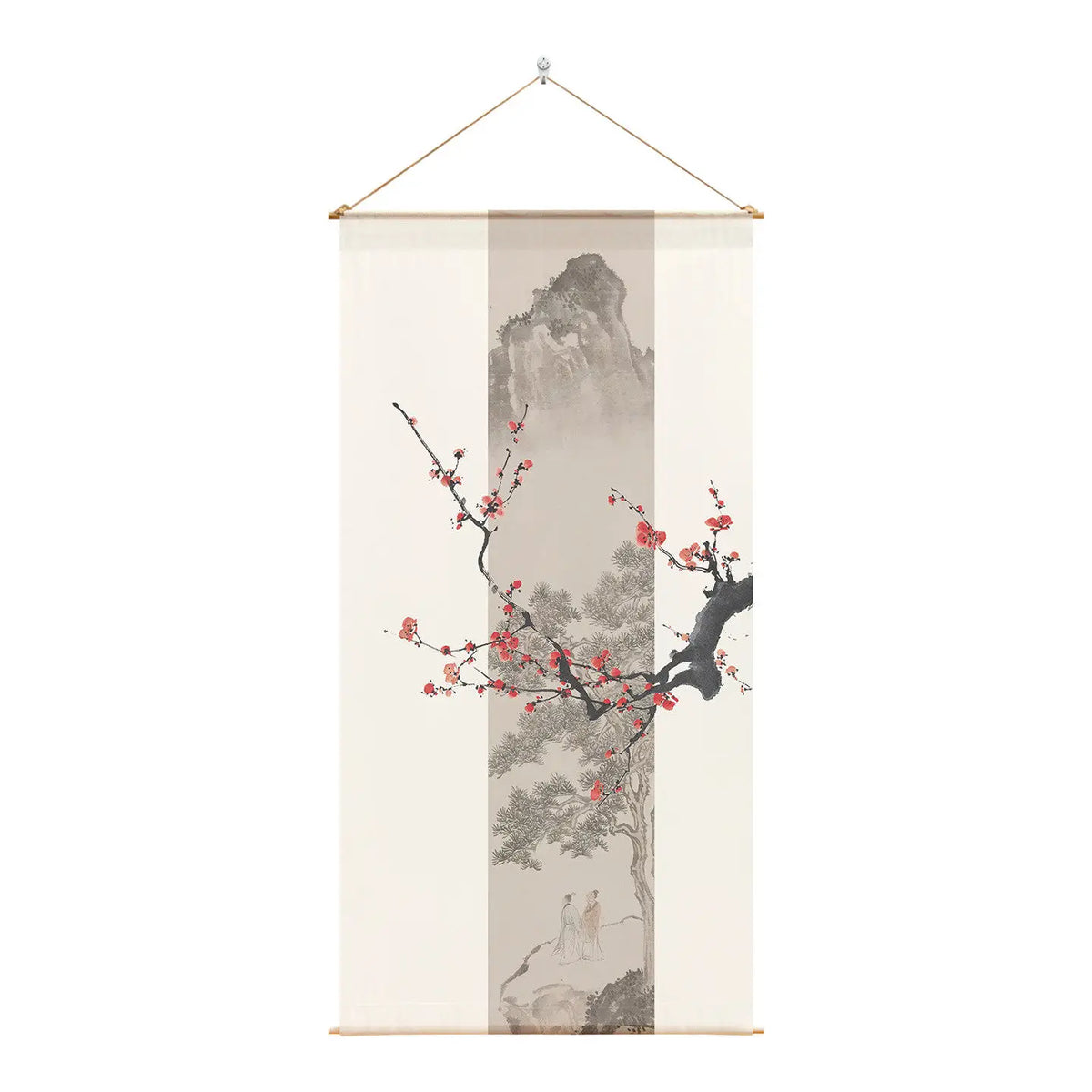 Japanese Zen Sheer Gauze Hanging Room Divider | Tea Room & Meditation Drape | Room Divider | Wiccan Center