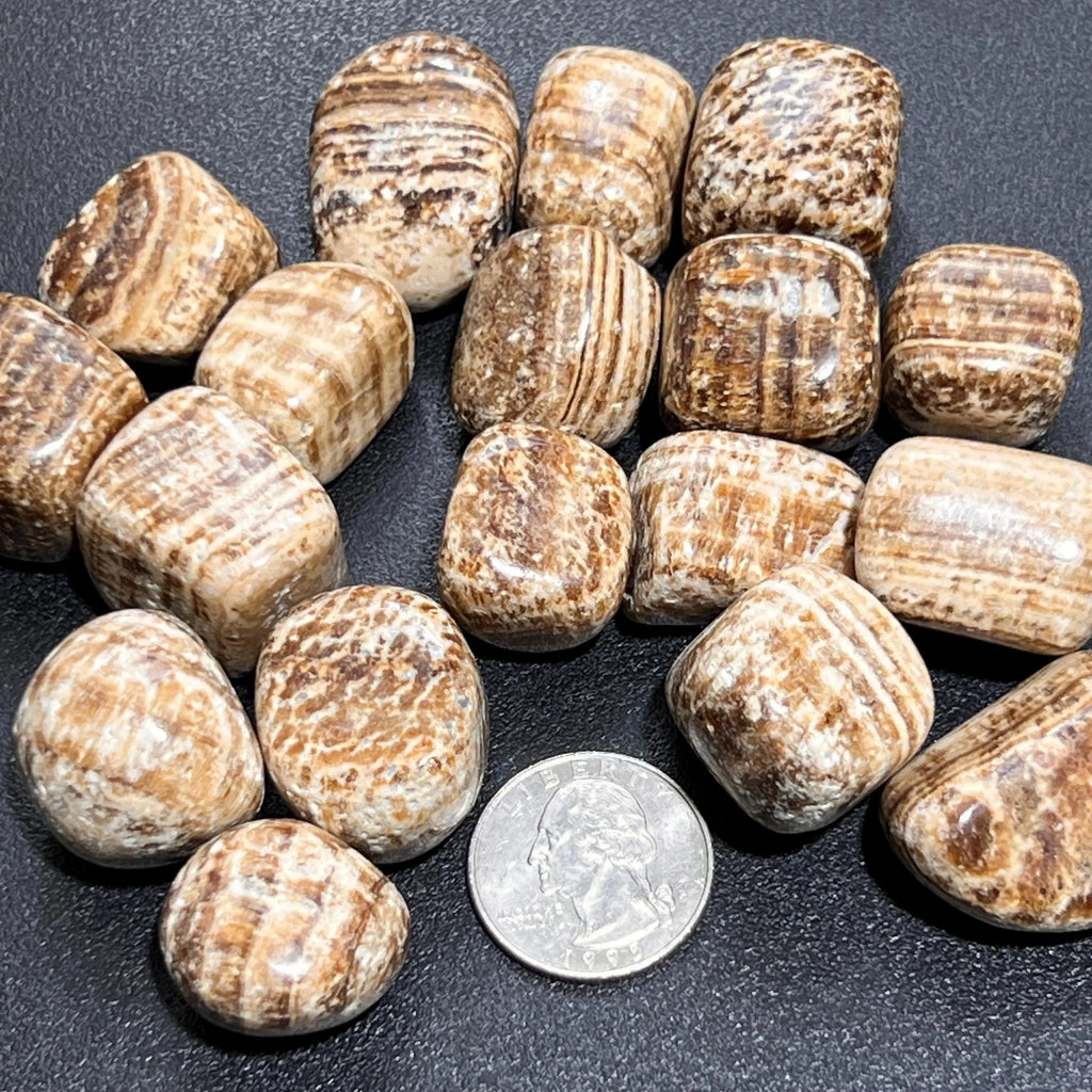 Brown Banded Onyx Tumbled Stones (By The Piece Or Pound) Wholesale | Home & Living > Home Decor > Home Accents > Rocks & Geodes | Wiccan Center